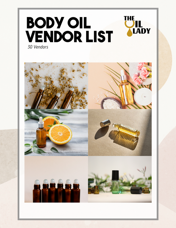 The Oil Lady DELUXE Vendor List